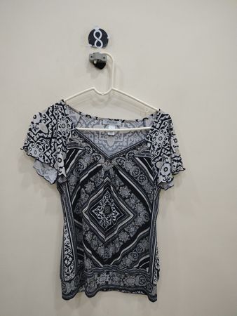 White House Black Market Printed Blouse