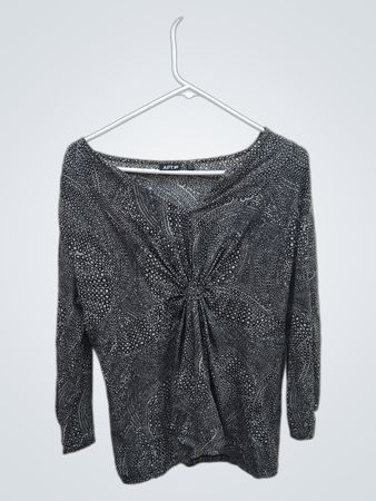 APT.9 Black and White Patterned Top