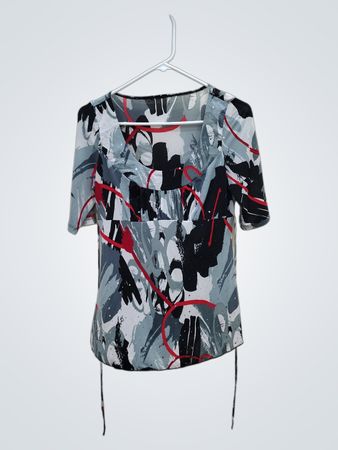 Blouse with Abstract Pattern