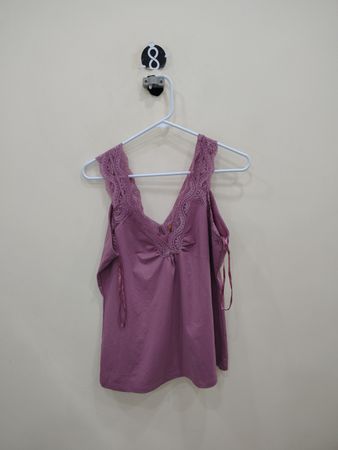 Pink Lace Trim Camisole