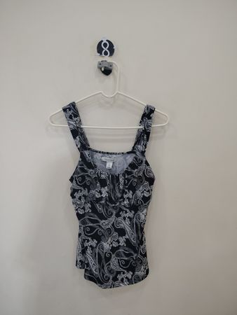 Black and White Paisley Top