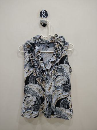 Zara Sleeveless Ruffle Blouse