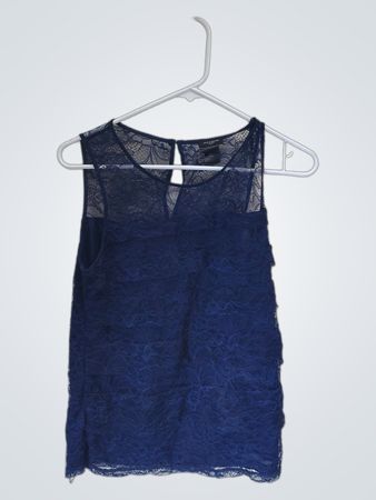 Ann Taylor Navy Lace Cami Top