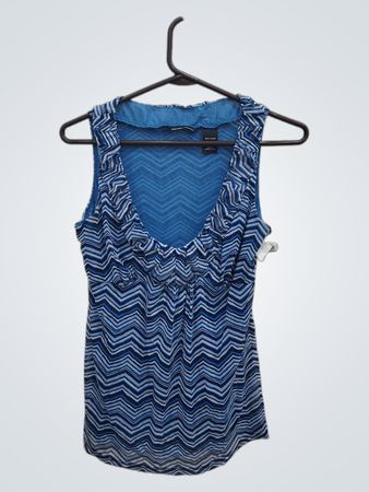 Blue Chevron Tank Top