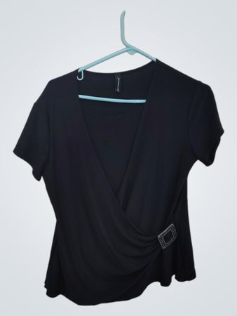 Black Short Sleeve Top