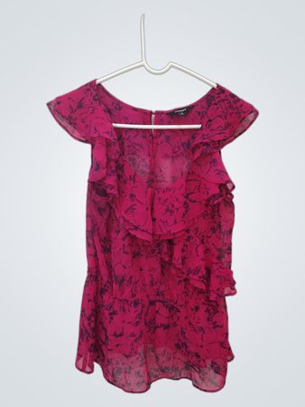 Express Floral Ruffle Blouse