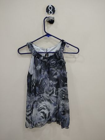 A. BYER Blue Floral Dress