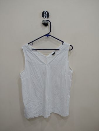 Eddie Bauer White Sleeveless Top
