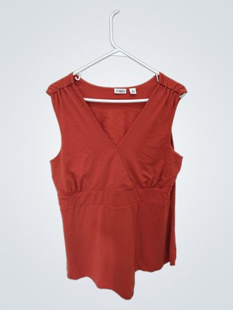 CATO Women's Red Sleeveless Top