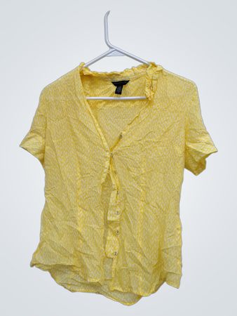 Banana Republic Yellow Silk Blend Blouse
