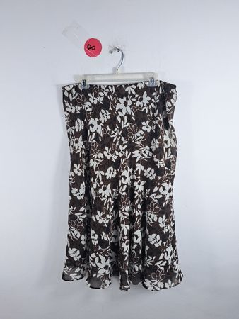 Liz Claiborne Floral Print Midi Skirt