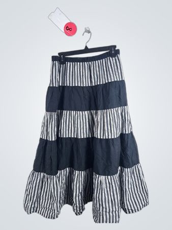 Who What Wear Black and White Striped Skirt