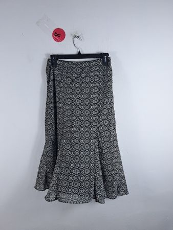 east5th Small Black and White Floral Skirt