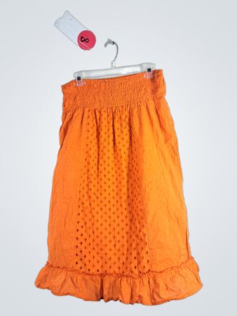 Orange Cotton Skirt
