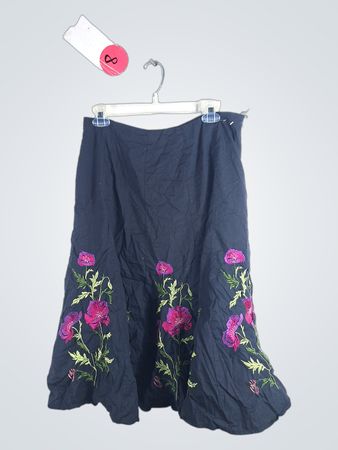 Sunny Taylor Floral Embroidered Skirt