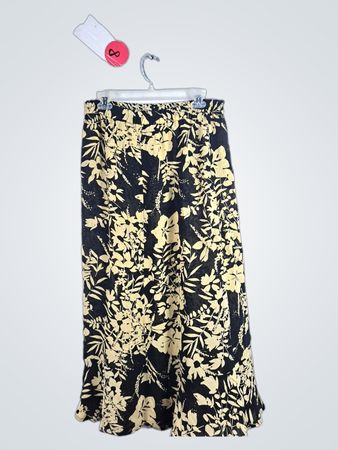 Armani Floral Print Midi Skirt