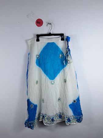 Boston Proper Blue and White Skirt