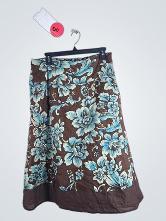 Brown Floral Skirt