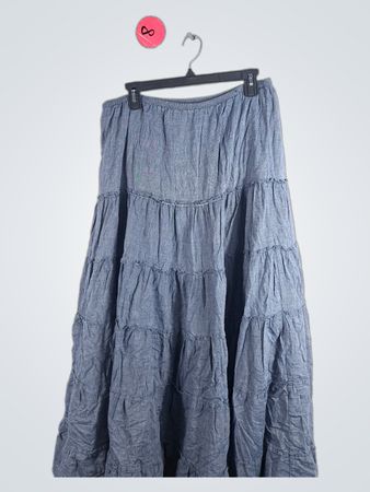 Blue Tiered Skirt
