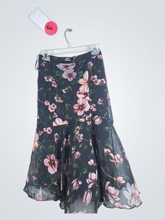 AUTYSHI Floral Midi Skirt