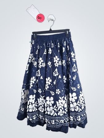 Blue Floral Skirt