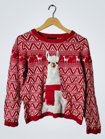 Blizzard Bay Red Llama Sweater