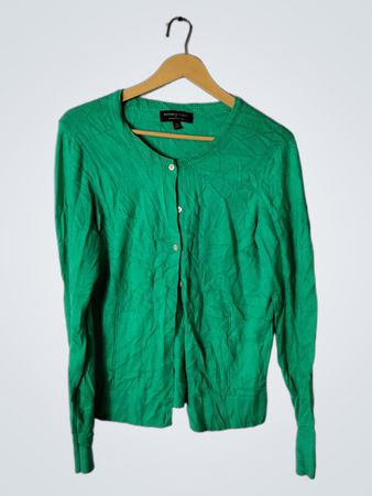 Banana Republic Green Linen Cardigan