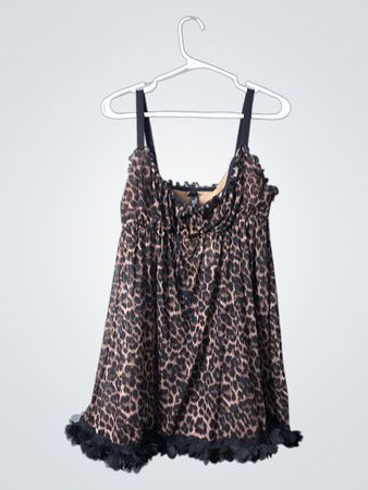 Torrid Leopard Print Ruffled Sleeveless Top