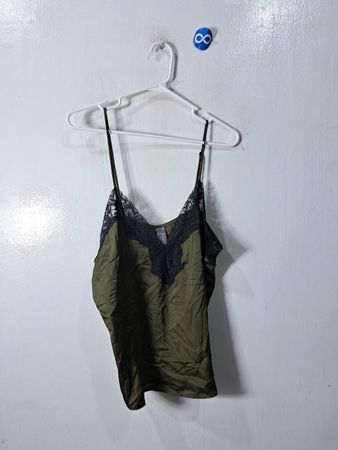 Green Lace Trim Camisole