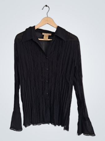 notations Black Long-Sleeve Blouse