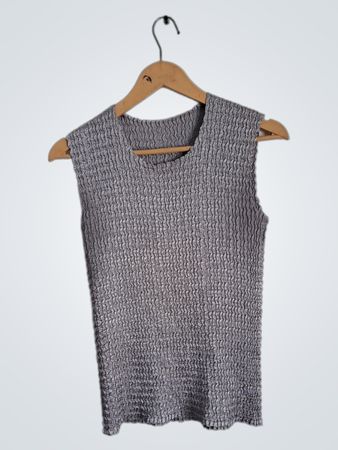 Gray Knit Top