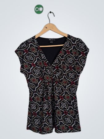 Style & Co. Printed Wrap Blouse