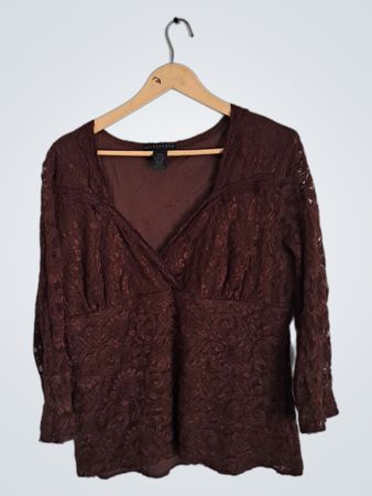 Brown Lace Top