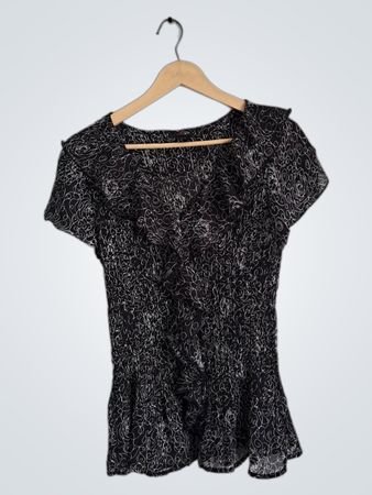 Black and White Patterned Top