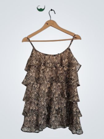 Candie's Ruffled Animal Print Top