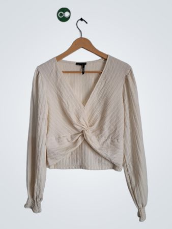 Dynamite White Long-Sleeve Top