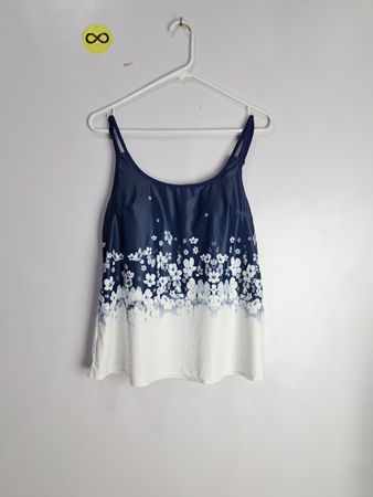 Blue Floral Tank Top