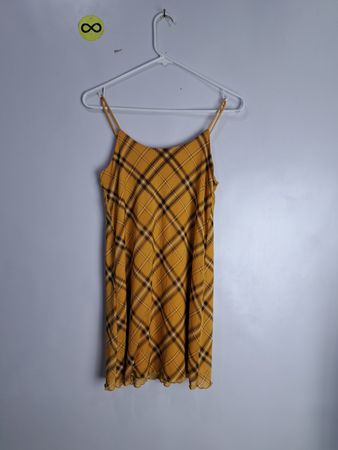 Colorful Planet Plaid Spaghetti Strap Top
