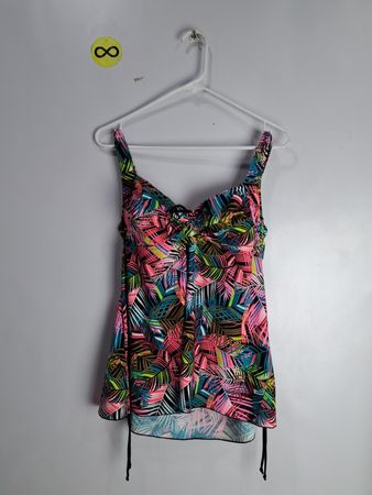 Multicolored Tropical Print Tank Top