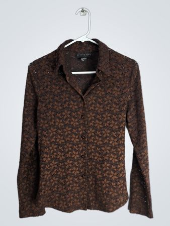 Brown Floral Blouse