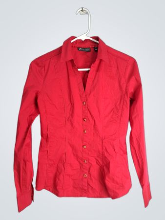 Red Button-Down Shirt