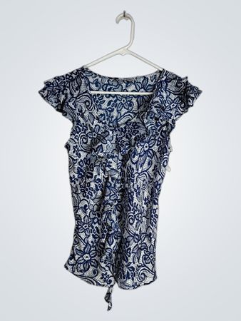 Blue Floral Romper