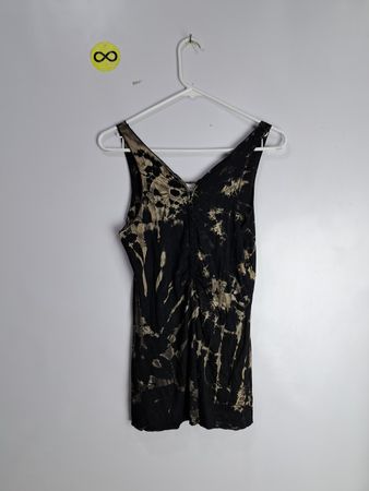 Black and Gold Tie-Dye Dress