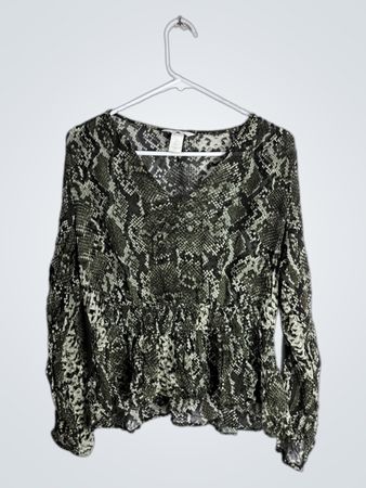 H&M Snakeskin Blouse