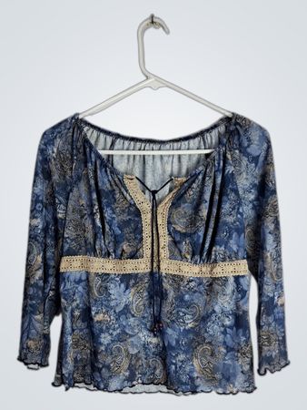 Blue Paisley Blouse