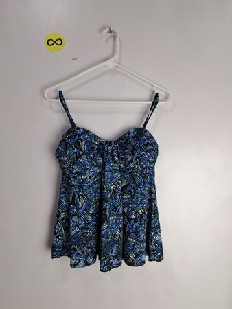 Blue Floral Pattern Top