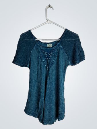 Blue Lace Top