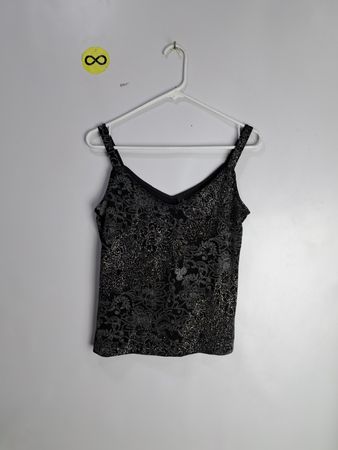 Alex Evenings Black Sequined Top