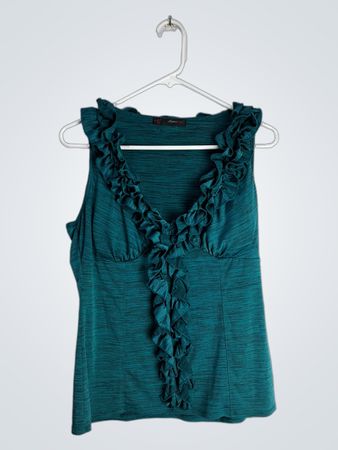 HeartSOUL Teal Ruffled Top