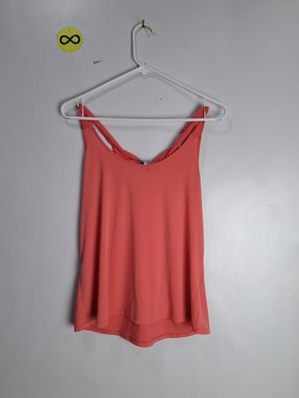 Charlotte Russe Coral Bow Detail Tank Top
